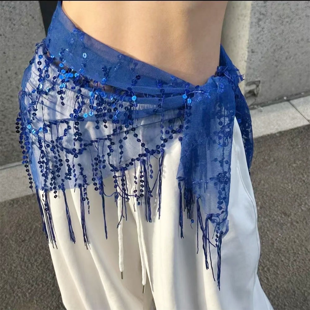 Street Fashion India - Moda Payetli Göbek Dansı Kemeri Caz