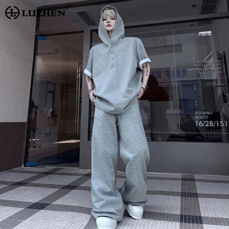Street Fashion Men - LUZHEN Orijinal Üstleri Kollu 2026 Kısa