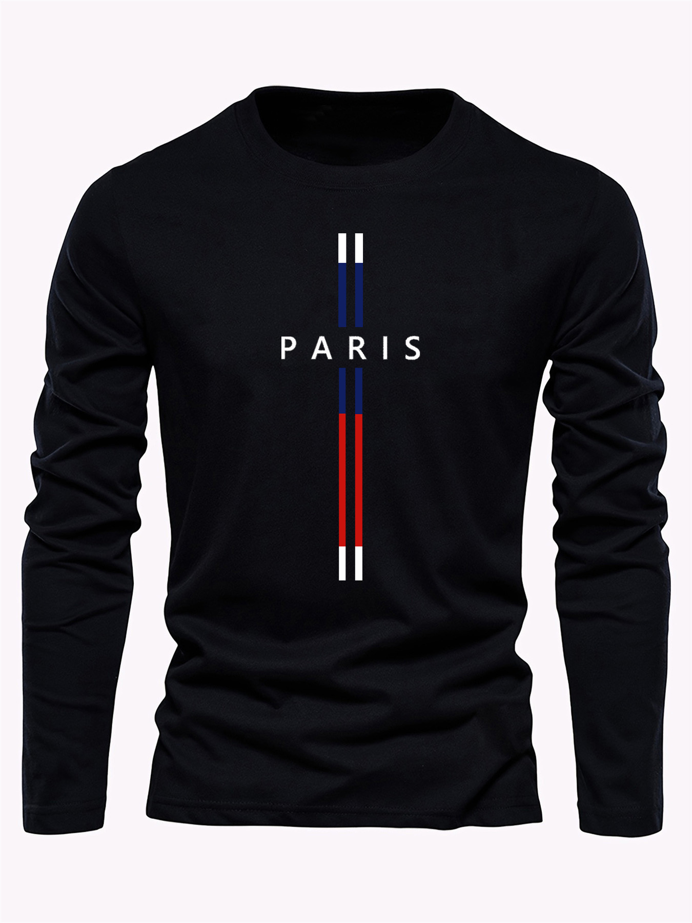 Street Fashion In Paris - Paris Letter grafik baskılı erkek %100