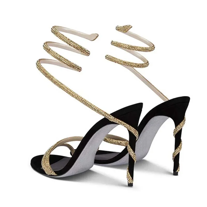 Street Fashion Shoes - Eilyken Moda Kristal Stiletto Yüksek Topuklu