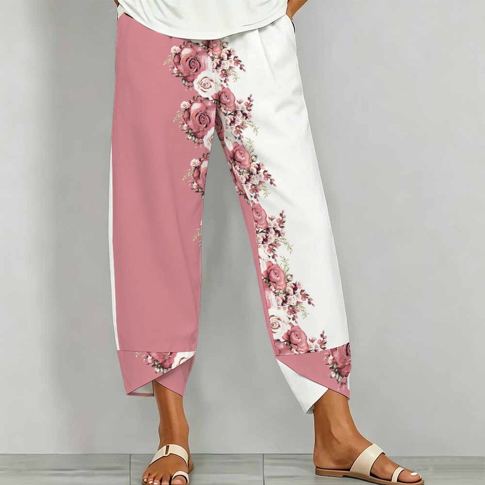 Fashion Street Yoga - Günlük Rahat Pantolonlar Retro Yoga Pantolonları