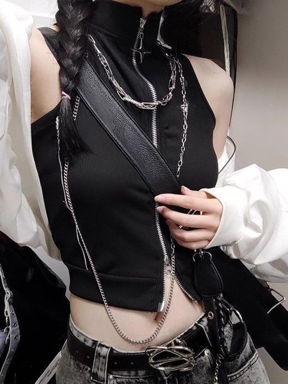 Street Fashion Goth - 2026 yeni yazlık sıcak kız kısa