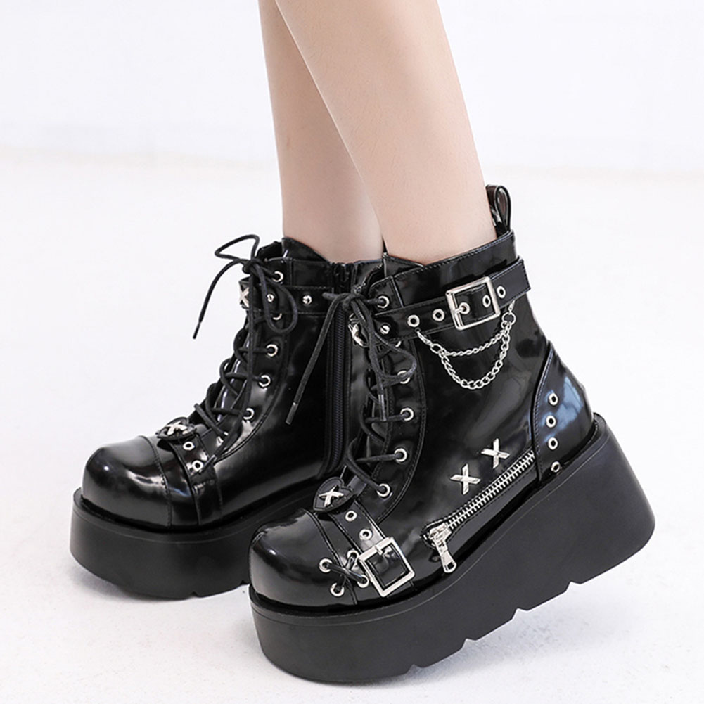 Street Fashion Goth - Marka yeni bayanlar Platform platformu yarım