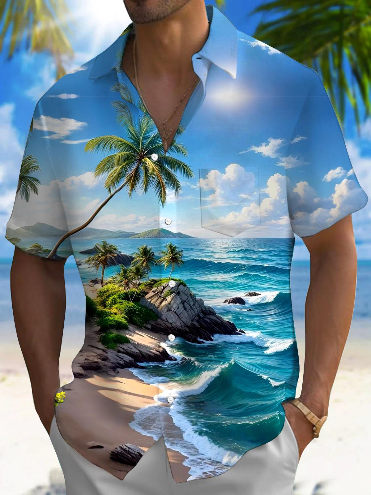Street Fashion Walking - Yeni Hawaii İlkbahar/Yaz Modası Rahat Sokak