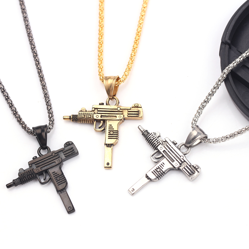 Punk Uzi Tabanca Makineli Tüfe - Street Fashion Jewelry incelemesi ve fiyatı
