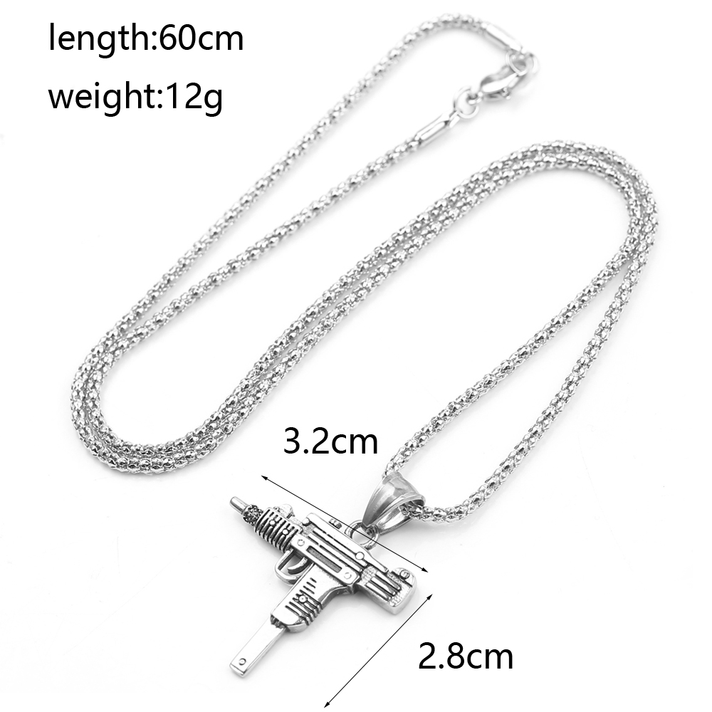 Punk Uzi Tabanca Makineli Tüfe - Street Fashion Jewelry incelemesi ve fiyatı