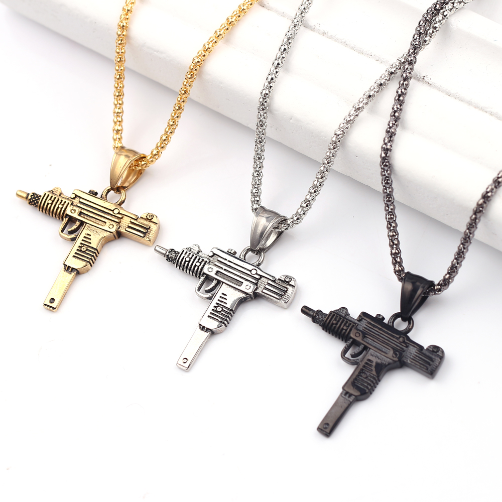 Punk Uzi Tabanca Makineli Tüfe - Street Fashion Jewelry incelemesi ve fiyatı