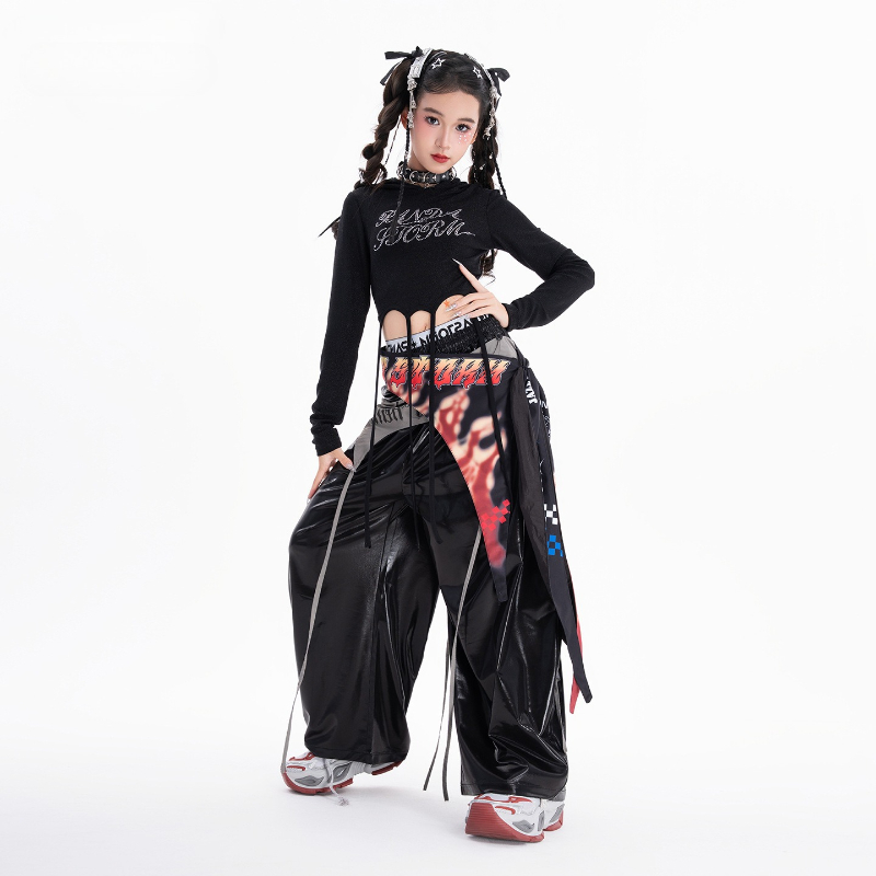 Kızlar Hip Hop Dans Giyim Setl - Street Fashion Kpop incelemesi ve fiyatı
