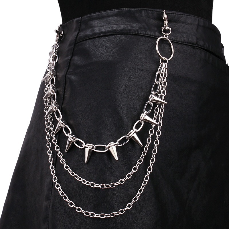 Hip Hop Punk Rock Metal Pantol - Street Fashion Jewelry incelemesi ve fiyatı