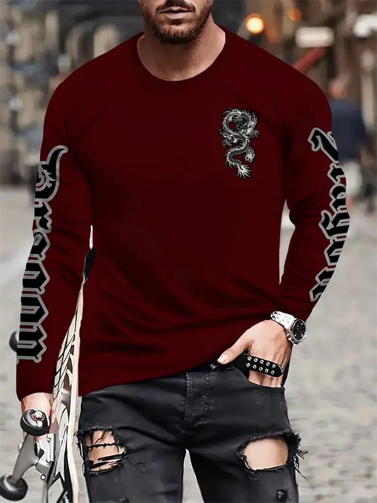 Basit Longteng Baskılı Sonbaha - Street Fashion Men incelemesi ve fiyatı
