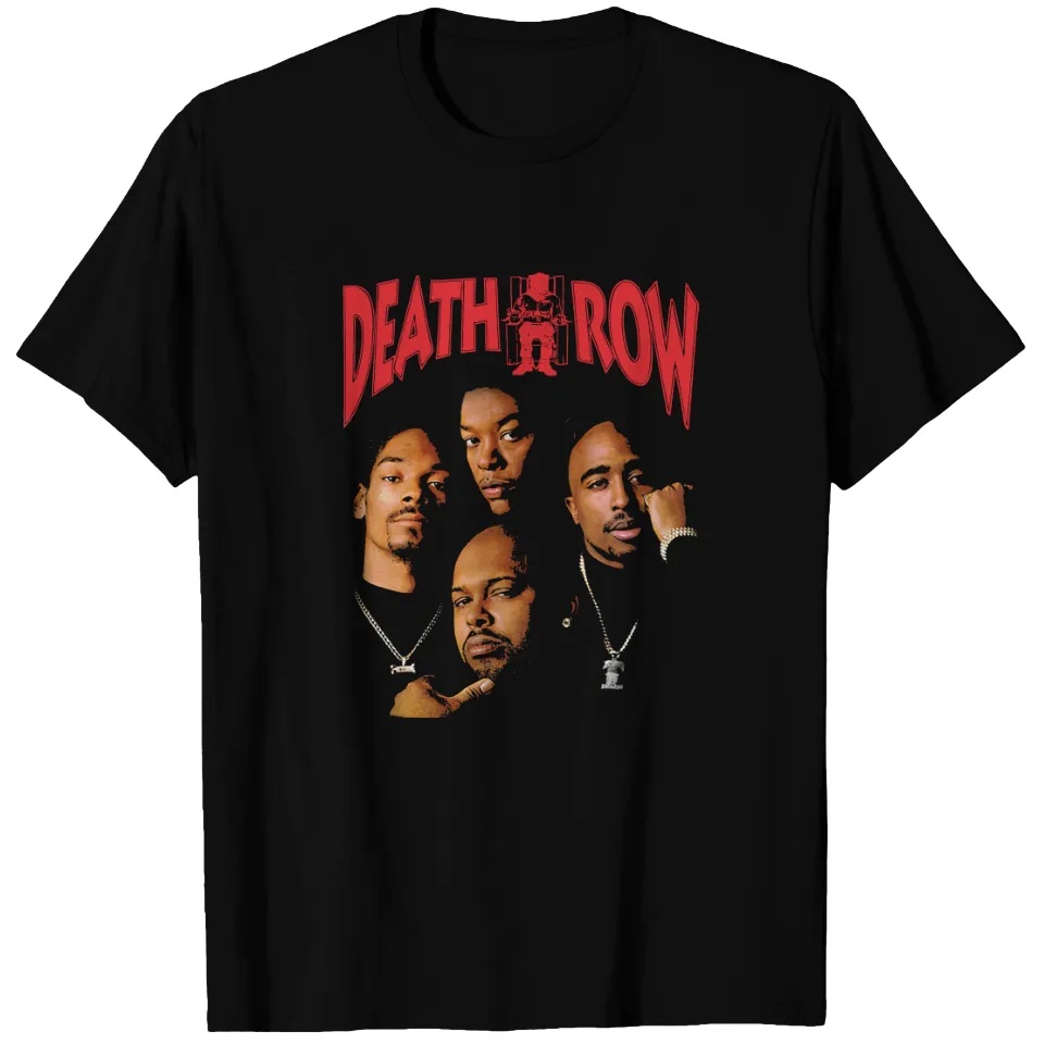 Siyah Baskılı Tişört Death Row - Street Fashion Vibes incelemesi ve fiyatı