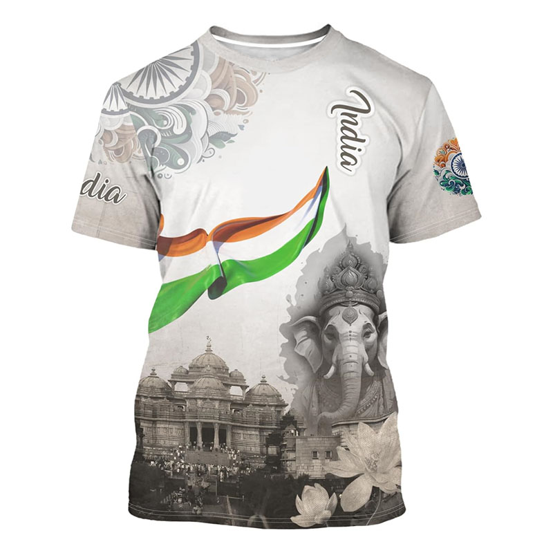 Hindistan Bayrağı Baskı T-shir - Street Fashion India incelemesi ve fiyatı